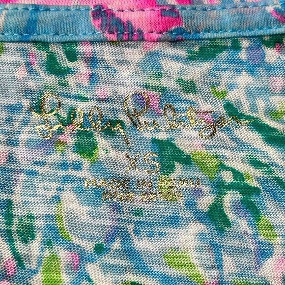 Lilly Pulitzer Etta V-Neck Top Best Fishes - Picture 7 of 8